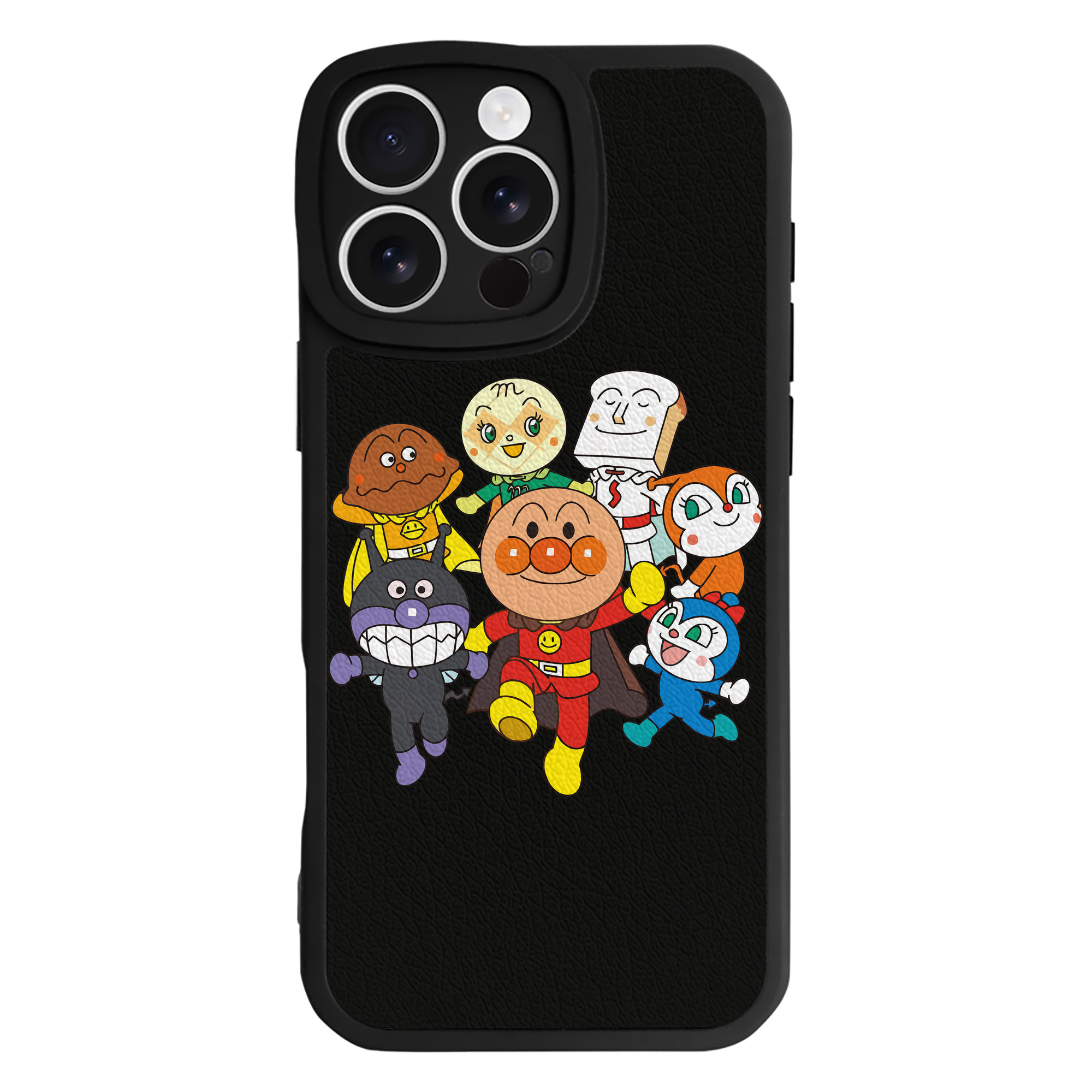 （画像用） アンパンマン Anpanman 【iPhone 16シリーズ対応】シリコンスマホケース（レザー調） 材質：シリコン